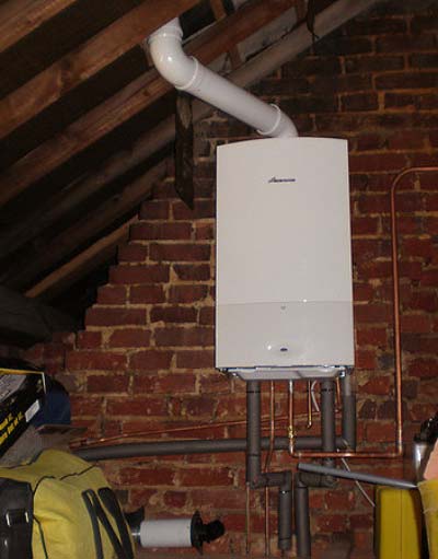 Installing a boiler in the loft