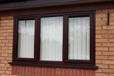 Brown coloured uPVC windows