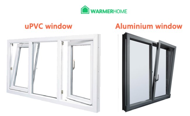 What are the similarities and differences between uPVC and aluminium?