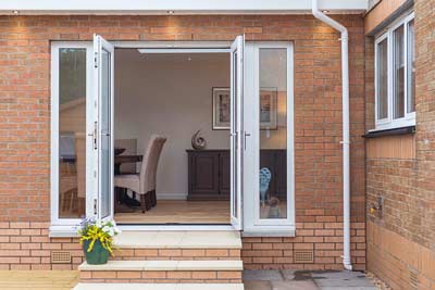 Open uPVC French doors