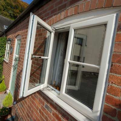 uPVC casement window with two panels