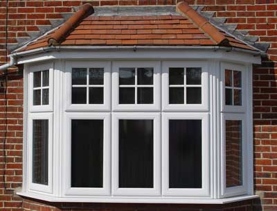 uPVC fixed windows in bay window