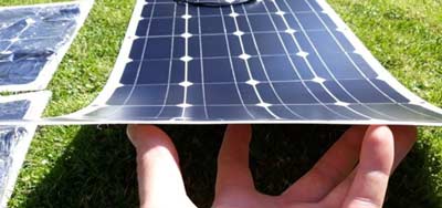 Weight of the amorphous solar panels