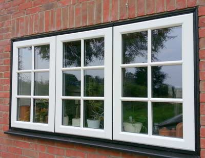 Three uPVC cottage style windows